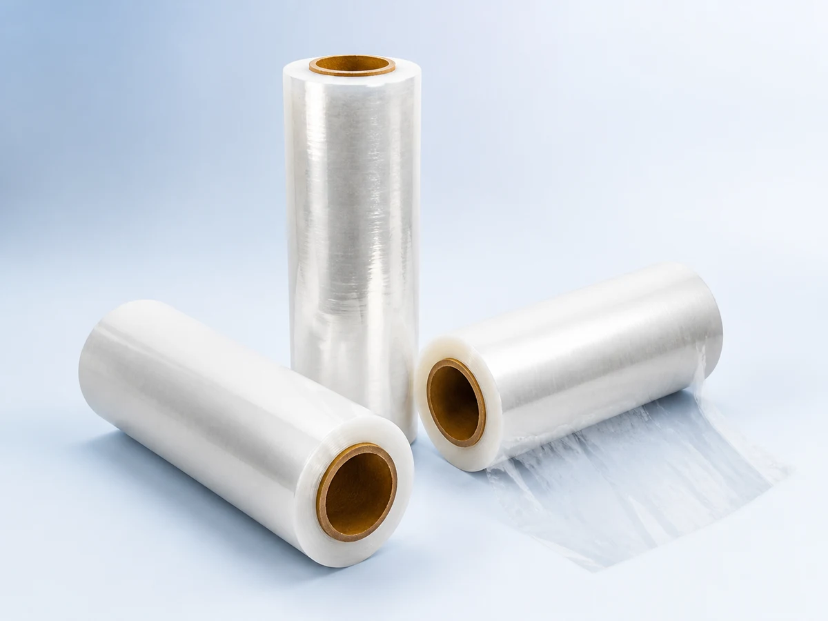 Hand stretch film rolls for pallet-load stabilization