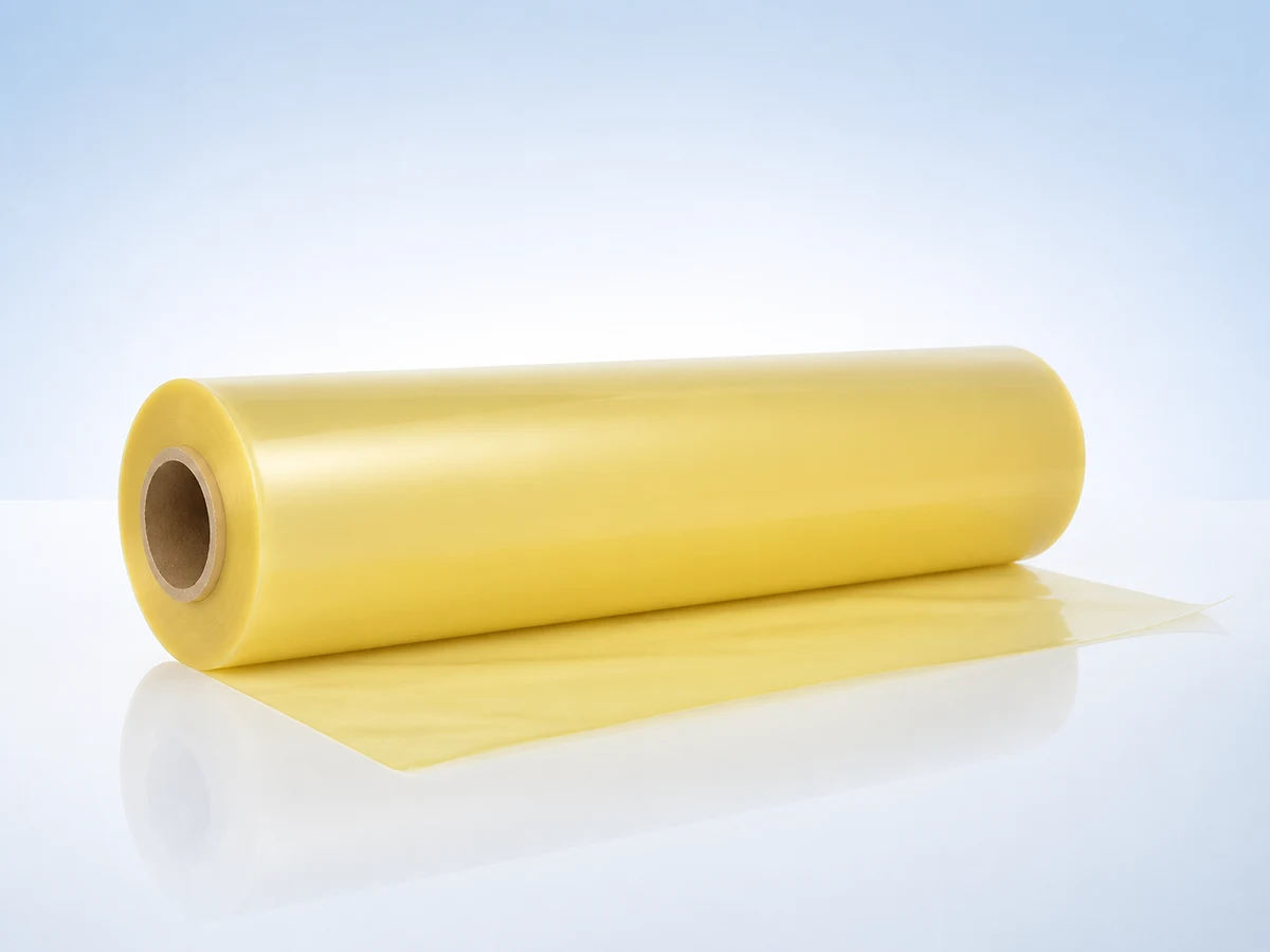 Yellow VCI anti-rust film roll for protecting metal parts